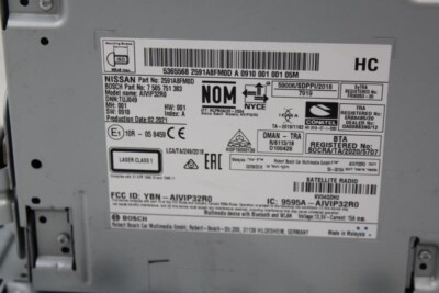 Audio Equipment Radio Receiver AM-FM-CD-MP3 2019-20 NISSAN ROGUE SPORT OEM 32877 2591A8FM0D