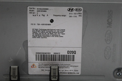 Audio Equipment Radio Receiver Assembly Fits 2020-2023 HYUNDAI SONATA OEM #46073 96160L0200NVC, 96160L0200NVC, 96160L0200