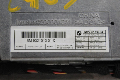 Info-GPS-TV Screen Display Front Dash Fits 2013-2015 BMW 740i OEM #46071 65509284969, 65509284969, 65509321013