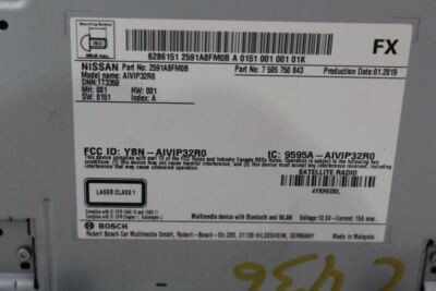 Audio Equipment Radio Receiver AM-FM-CD-MP3 2019-20 NISSAN ROGUE SPORT OEM 29199 2591A8FM0B