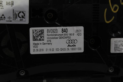 Speedometer Fits 2019 AUDI A3 OEM #29013 8V0920840 high resolution2