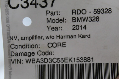 Audio Equipment Radio Amplifier Hifi Audio System Fits 12-15 BMW 328i OEM #46188 65129334716, 65129334716, 65129312454, 65129312447