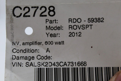 Equipment Radio Amplifier 1280 Watt LR045325 2012-2014 Range Rover LR4 46183 LR045325, LR045325, LR029807, CH3219C164BC