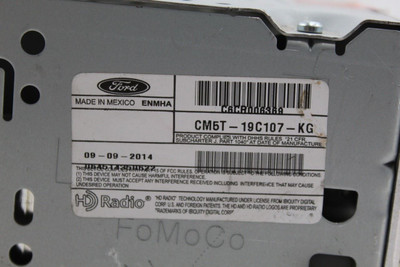 Audio Equipment Radio Receiver AM-FM-CD-MP3 Fits 2012-2014 FORD FOCUS OEM 46184 CM5Z18C869KA, CM5T19C107KG, CM5T19C107KF