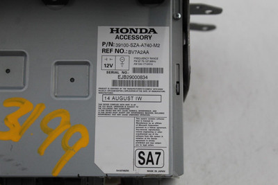 Equipment Radio Receiver Am-fm-cd 7 Speaker EX-L 2012-2015 HONDA PILOT 46229 39107SZAA71, 39107SZAA72, 39107SZAA73