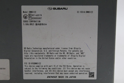 Audio Equipment Radio Receiver US Market Fits 2024 SUBARU CROSSTREK OEM #46191 86422FN640, 86422FN640