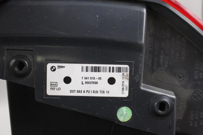 Left Driver Tail Light Quarter Panel Mounted Fits 2014-17 BMW 535i GT OEM #46154 63217341515, 63217341515