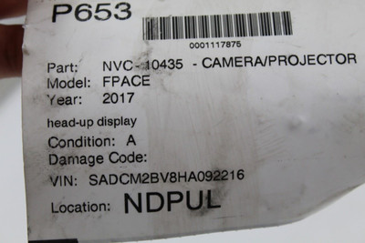 Camera/Projector Head-up Display Fits 2017-2020 JAGUAR F-PACE OEM #46354 T4A13747, T4A1900, T4A13747, HK8319G468BF