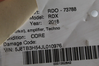 Audio Equipment Radio Amplifier Advance Navigation 2016-18 ACURA RDX OEM #46463 39186TX4A31, 39186TX4A31