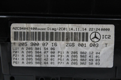 Speedometer 150K Miles 205 Type C300 MPH Fits 2015 MERCEDES C-CLASS OEM #38150 A2059000716 high resolution2