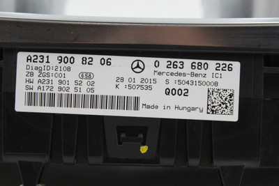 Speedometer 130K Miles 231 Type SL400 MPH Fits 2015 MERCEDES S-CLASS OEM #46571 A2319008206