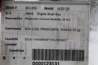 Engine ECU ECM Electronic Control Module Engine Fits 2019 AUDI A4 OEM #46588 06L907425C