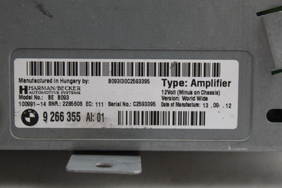 Audio Equipment Radio Amplifier Hifi Audio System Fits 11-16 BMW 528i OEM #46599 65129312592, 9313040, 65129313040, 65129312592