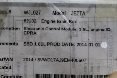 Engine ECU ECM Electronic Control Module 1.8L Fits 14 VOLKSWAGEN JETTA OEM 46673 06K906070F