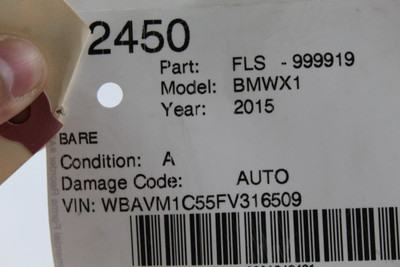 2012-2015 BMW X1 E84 AUTOMATIC TRANSMISSION FLOOR GEAR SHIFTER ASSEMBLY #46502 9260295-01