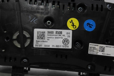 Speedometer Cluster 25K MPH Analog Fits 2018-2019 VOLKSWAGEN TIGUAN OEM #27380 5NA920850B high resolution2