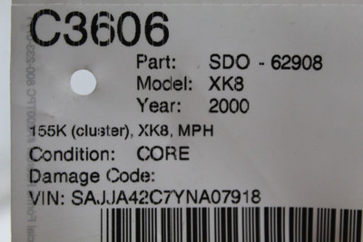 Speedometer Cluster 155K Miles MPH Fits 2000 JAGUAR XJ8 OEM #46860 LJD4300GC