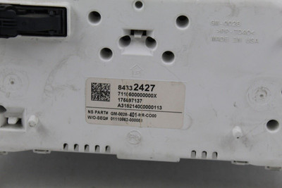 Speedometer Cluster 61K Miles Fits 2017-2020 CHEVROLET IMPALA OEM #46868 84332427, 84332427, 84273566, 84142077, 84037517