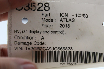 Info-GPS-TV Screen 8" Display Fits 2018-2024 VOLKSWAGEN ATLAS OEM #46910 5G6919605C, 5G6919605C