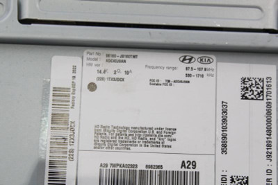 Audio Equipment Radio Receiver Assembly Sat Fits 2019-20 HYUNDAI KONA OEM #27504 96160-J9160TMT high resolution2