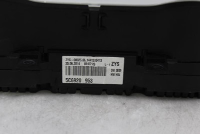 Speedometer Cluster 129K Miles MPH Base Engine 2014 VOLKSWAGEN JETTA OEM #28070 5C6920953 high resolution2