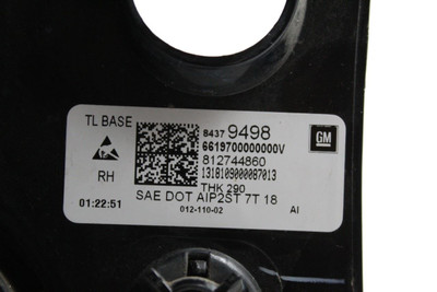 Right Passenger Tail Light Sl Quarter Mounted Fits 2018-21 GMC TERRAIN OEM 38695 84379498 high resolution2