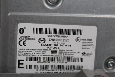 Audio Equipment Radio Receiver 6 Speaker System Fits 16 MAZDA CX-3 26338 BANF669C0H high resolution2