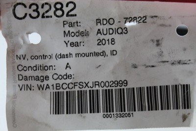 Audio Equipment Radio Control Dash Mounted 2017-2018 AUDI Q3 46962 8U1035746C, 8U1035746C,8U1035746E