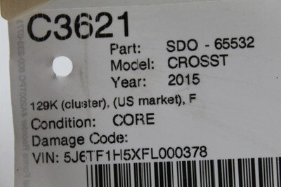 Speedometer Cluster 129K Miles FWD EX-L Fits 2013-15 HONDA CROSSTOUR OEM #47071 78100TP6A31, 78100TP6A31