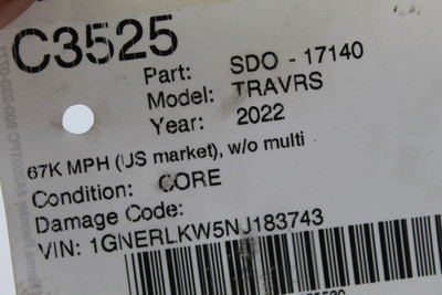 Speedometer 67K Miles Fits 2022-2024 CHEVROLET TRAVERSE OEM #47072 85153780, 85153780