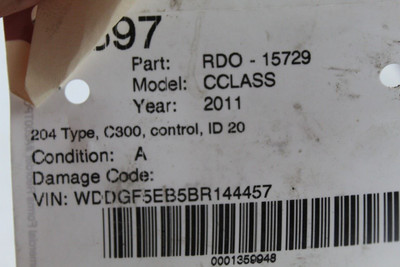 Audio Equipment Radio 204 Type C250 Control 2010-2011 MERCEDES C-CLASS 47167 2048700879, 2048707758, 2048700879