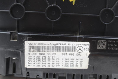 Speedometer 205 Type C300 MPH Fits 2016-2017 MERCEDES C-CLASS OEM #23498 A2059009029 high resolution2