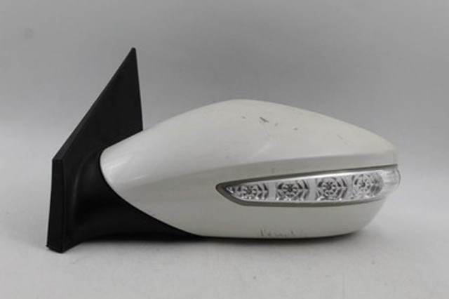 Left Driver Side White Door Mirror Power Fits 2011-2015 HYUNDAI SONATA OEM 39790