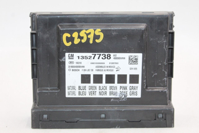 Chassis ECM BCM Body Control Fits 2019-2025 CHEVROLET BLAZER OEM #45410 13527738