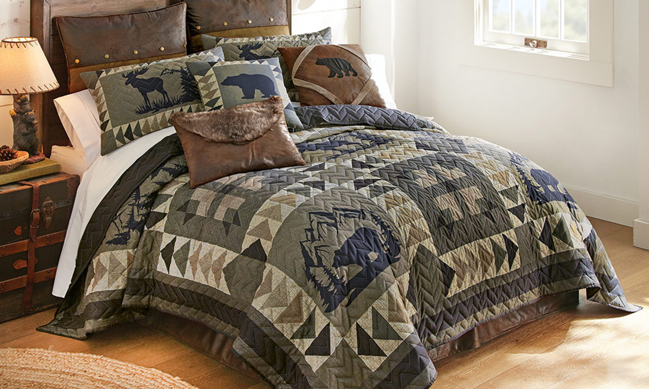 License to Fish Comforter - King - Log Cabin Decor from Black Forest Decor