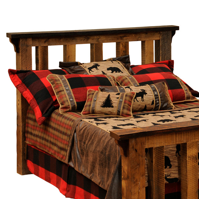 Rustic Headboards Queen Size Barnwood Post Headboard Black Forest Decor
