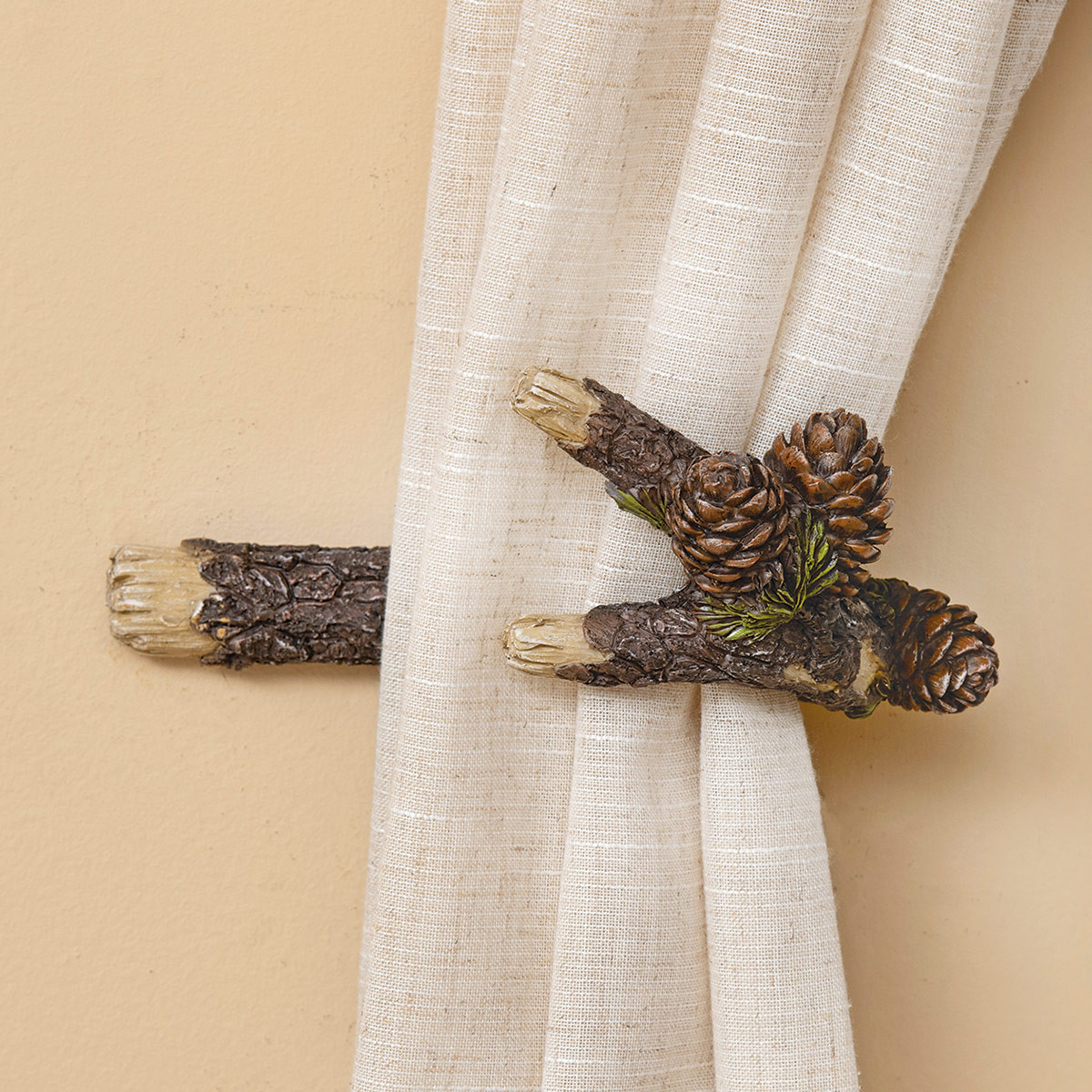 Rustic Curtain Hardware & Curtain Rods for Log Cabins & Homes | Black ...