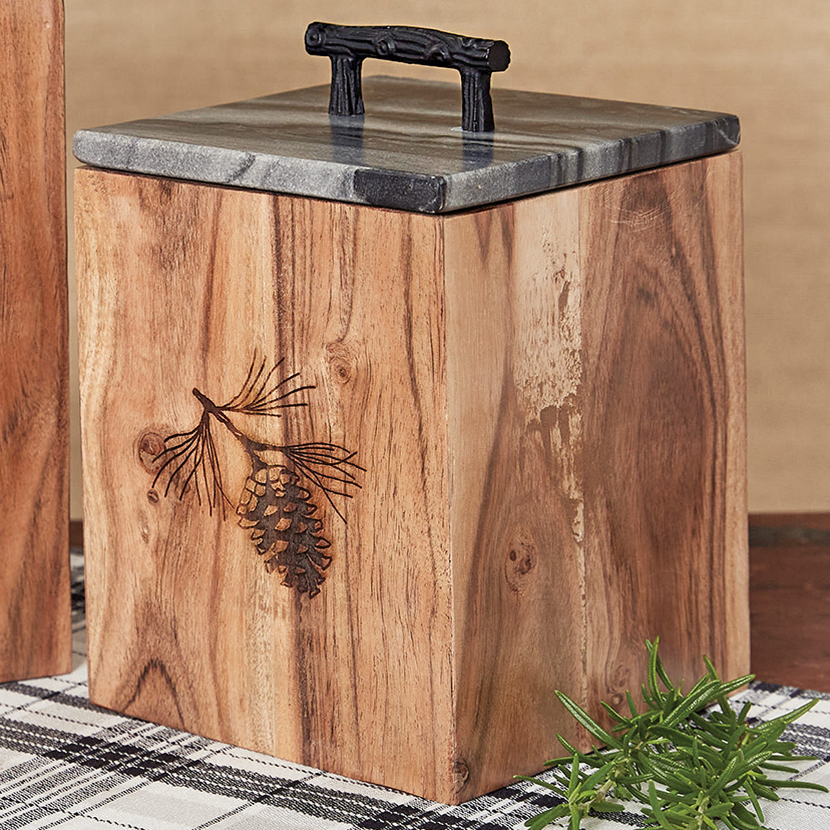 Pine Woods Bear Canister Small Black Forest Decor