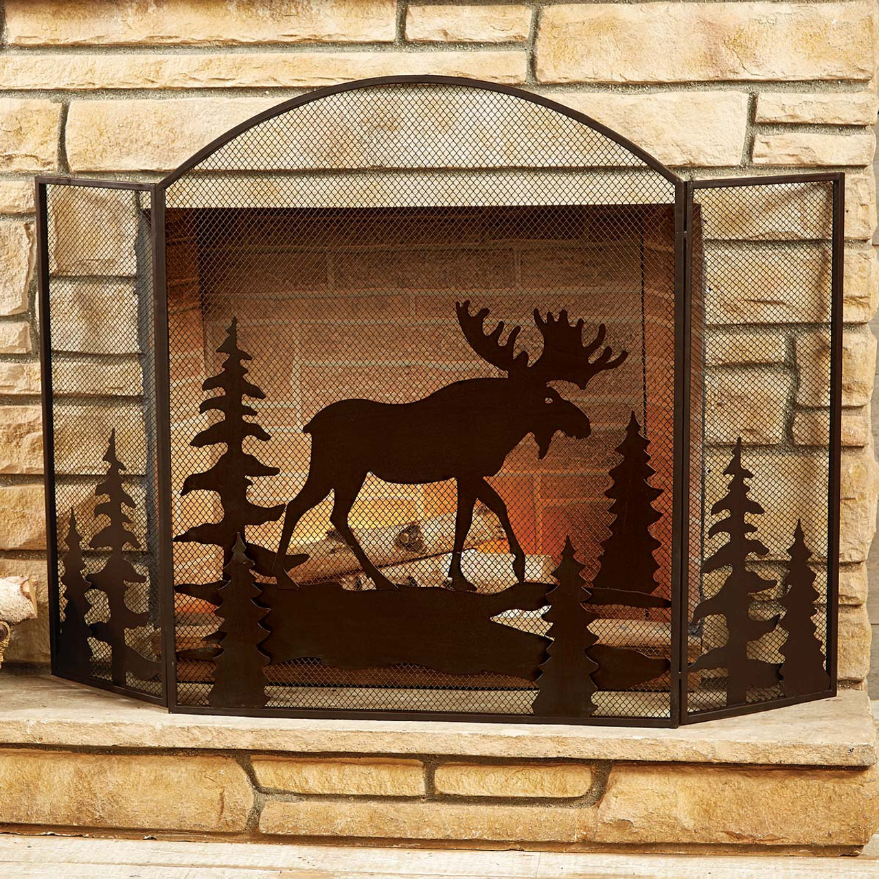 Black Forest Décor Lone Star Fireplace Screen