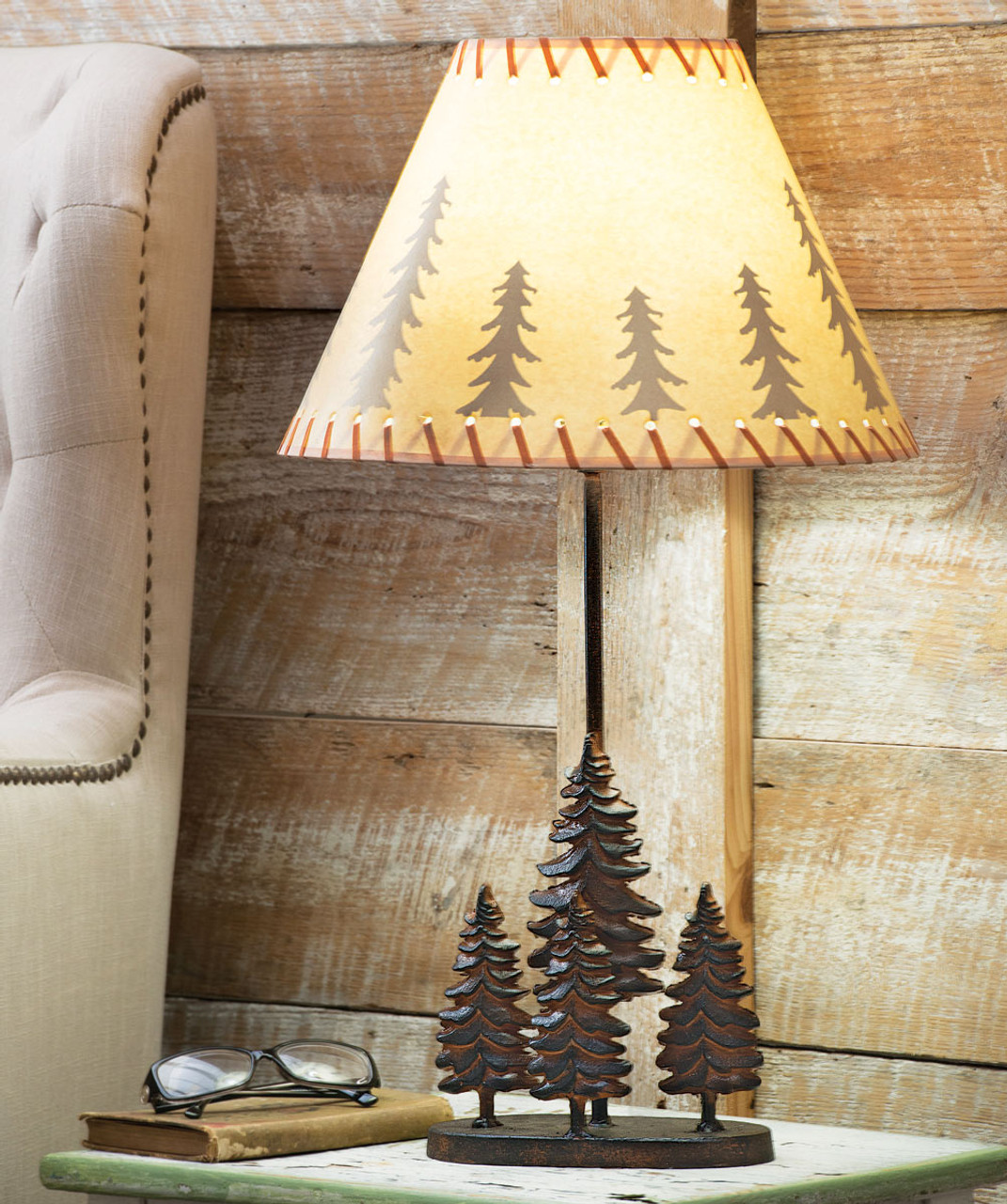 pine tree table lamp