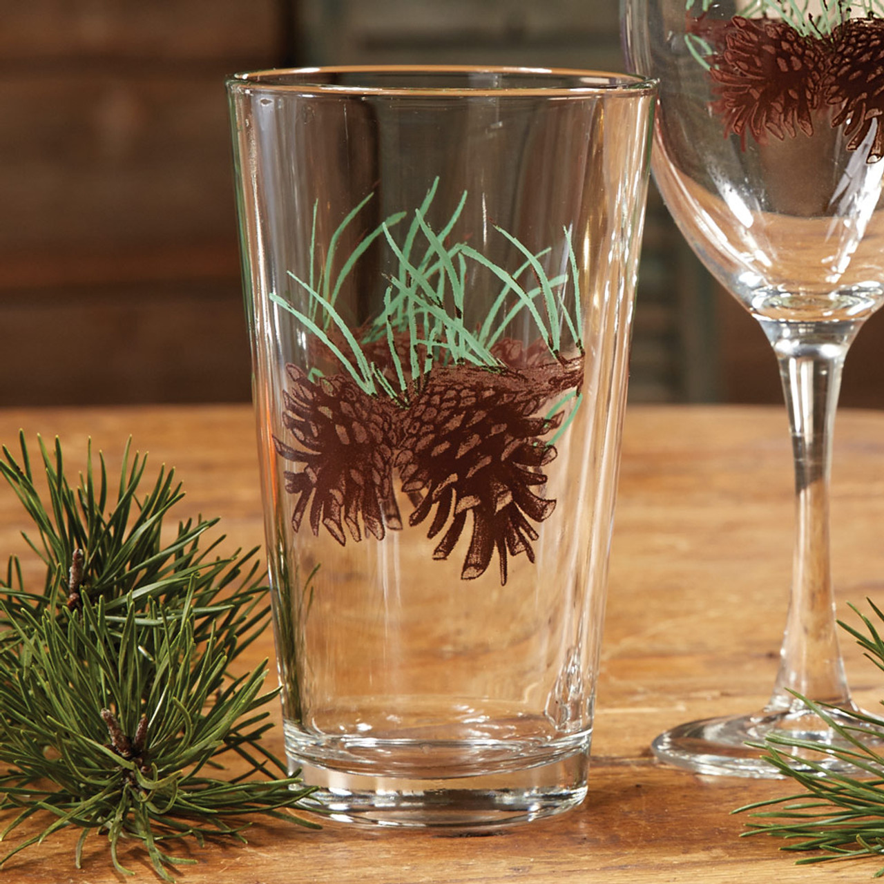 Pine Tree Forest Pint Glasses