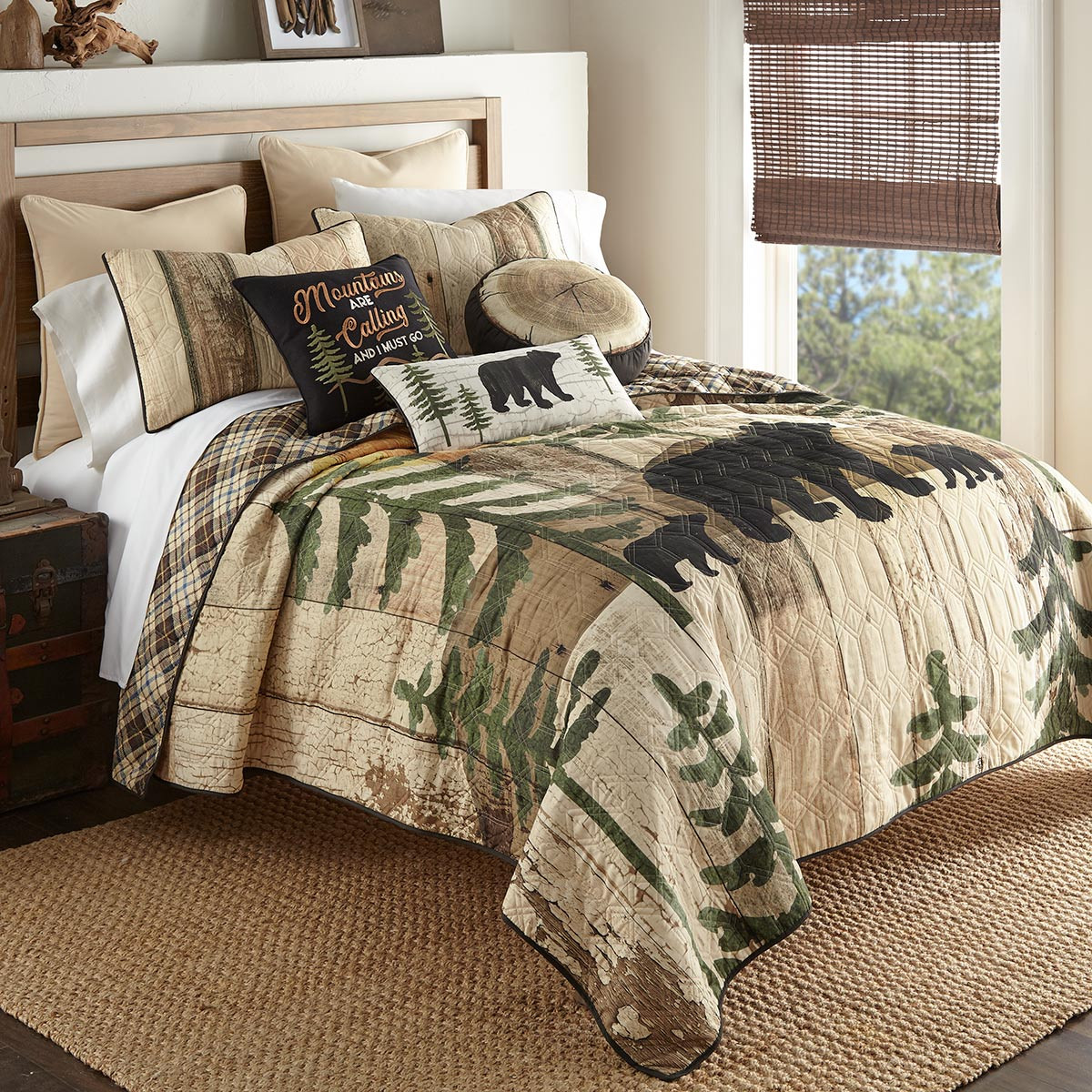 Sunset Bears Quilt Bed Set - King | Black Forest Decor