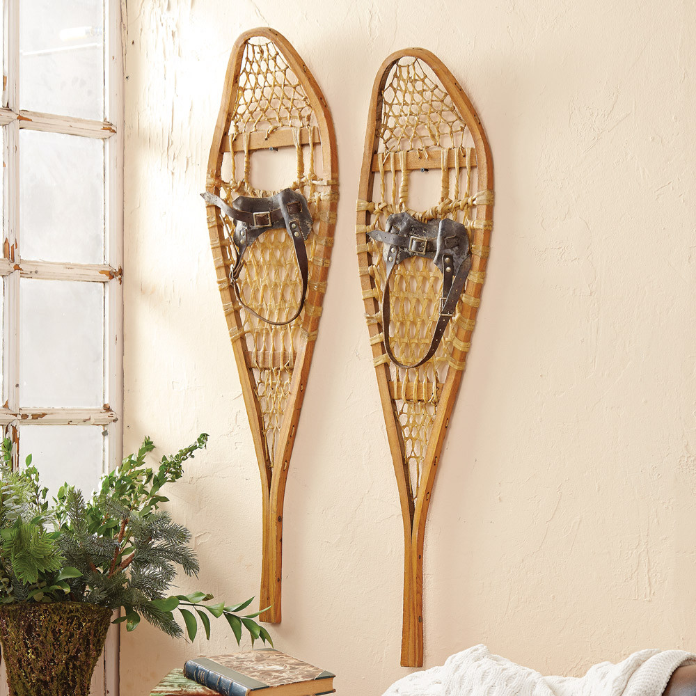 Vintage Snowshoes (Pair) Black Forest Decor