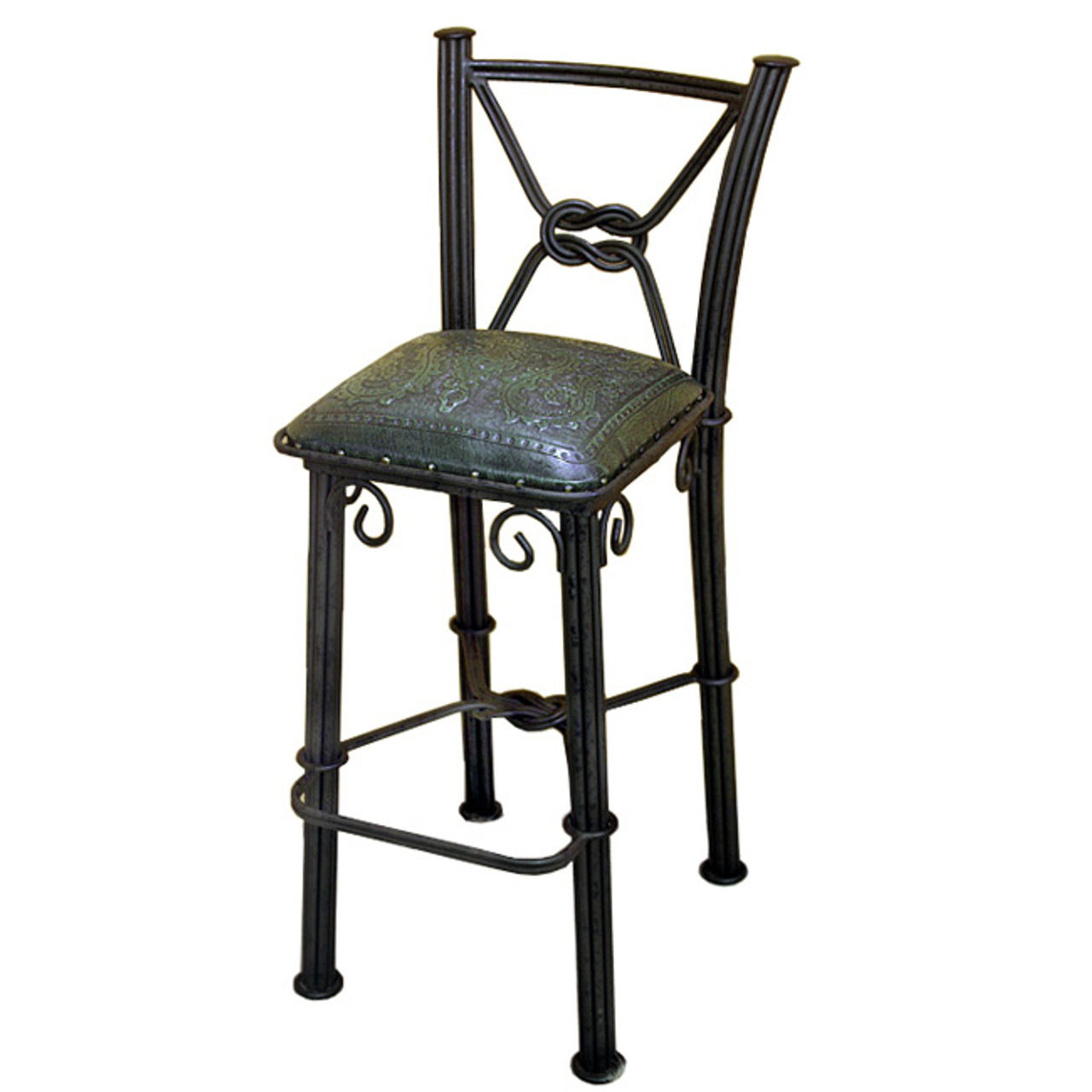 Coronado Iron Counter Stool with Back Colonial Sage Set of 3