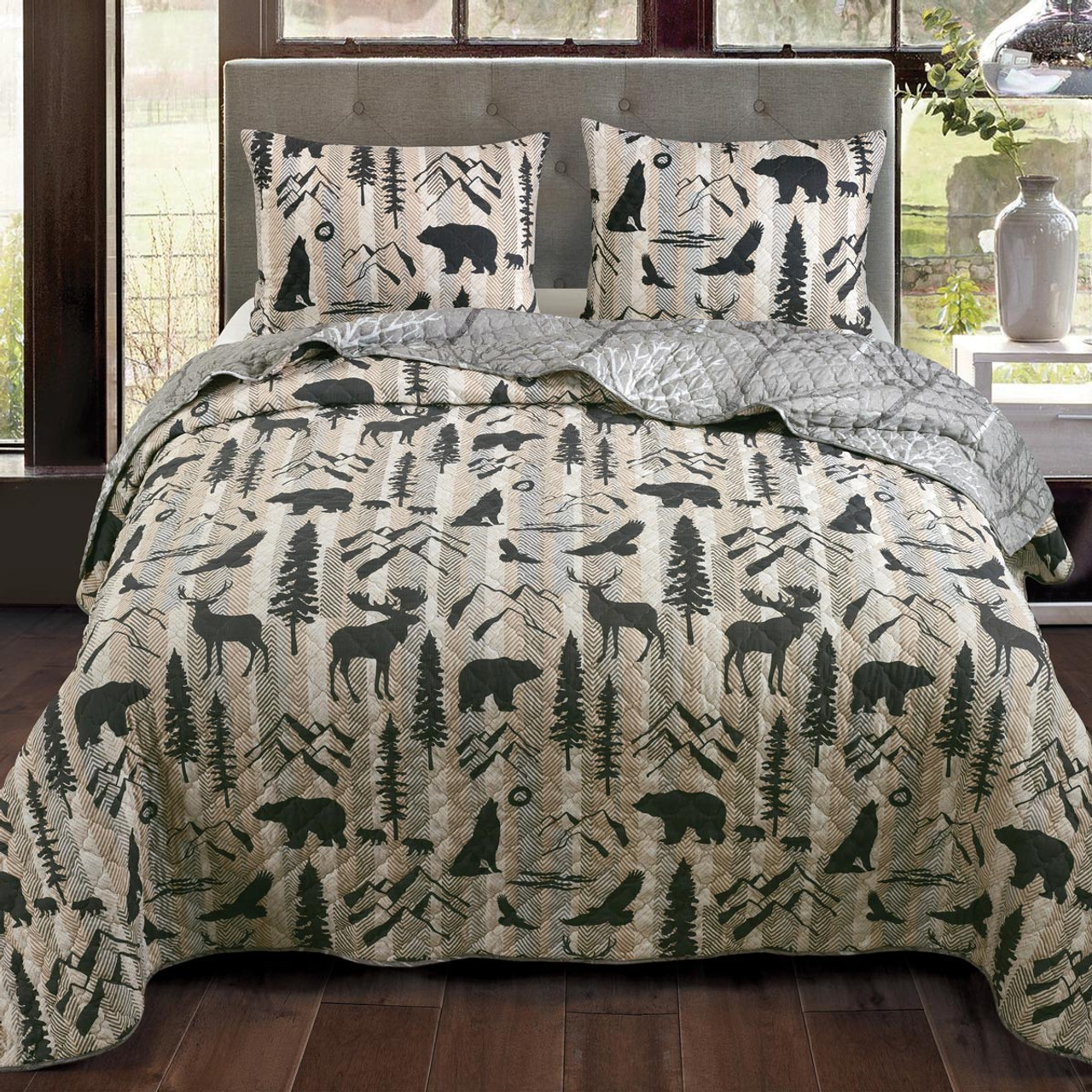 Winter Forest Quilt Bed Set - King