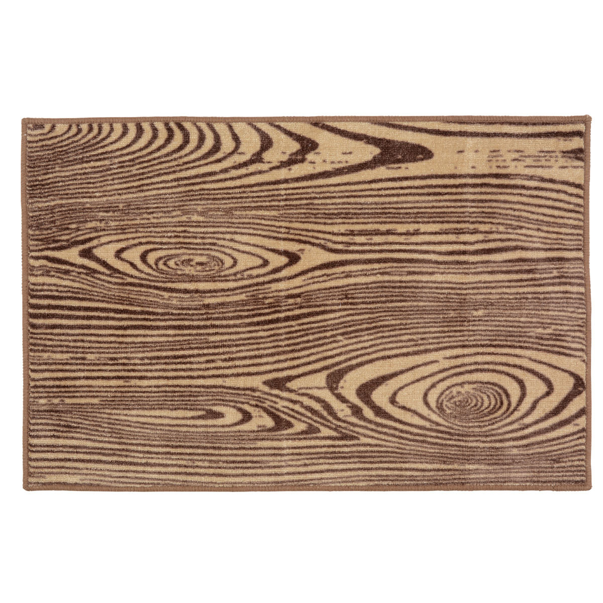 Wood Grain Bath/Kitchen Rug Black Forest Decor