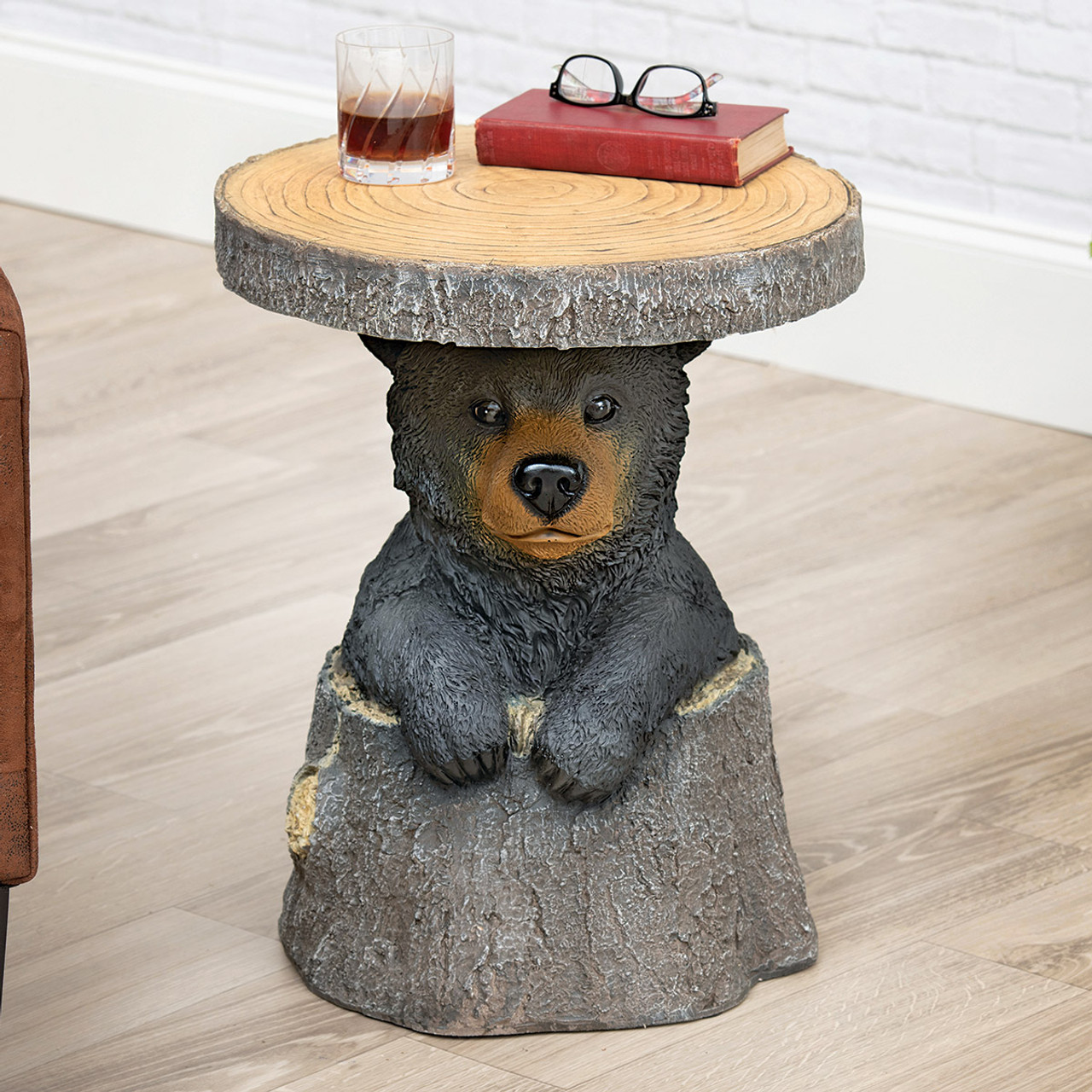 Black Bear Surprise Accent Table Black Forest Decor