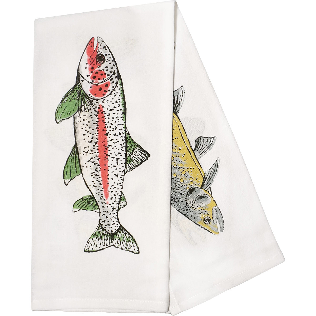 Trout Kitchen Towels Set of 2 Black Forest Decor