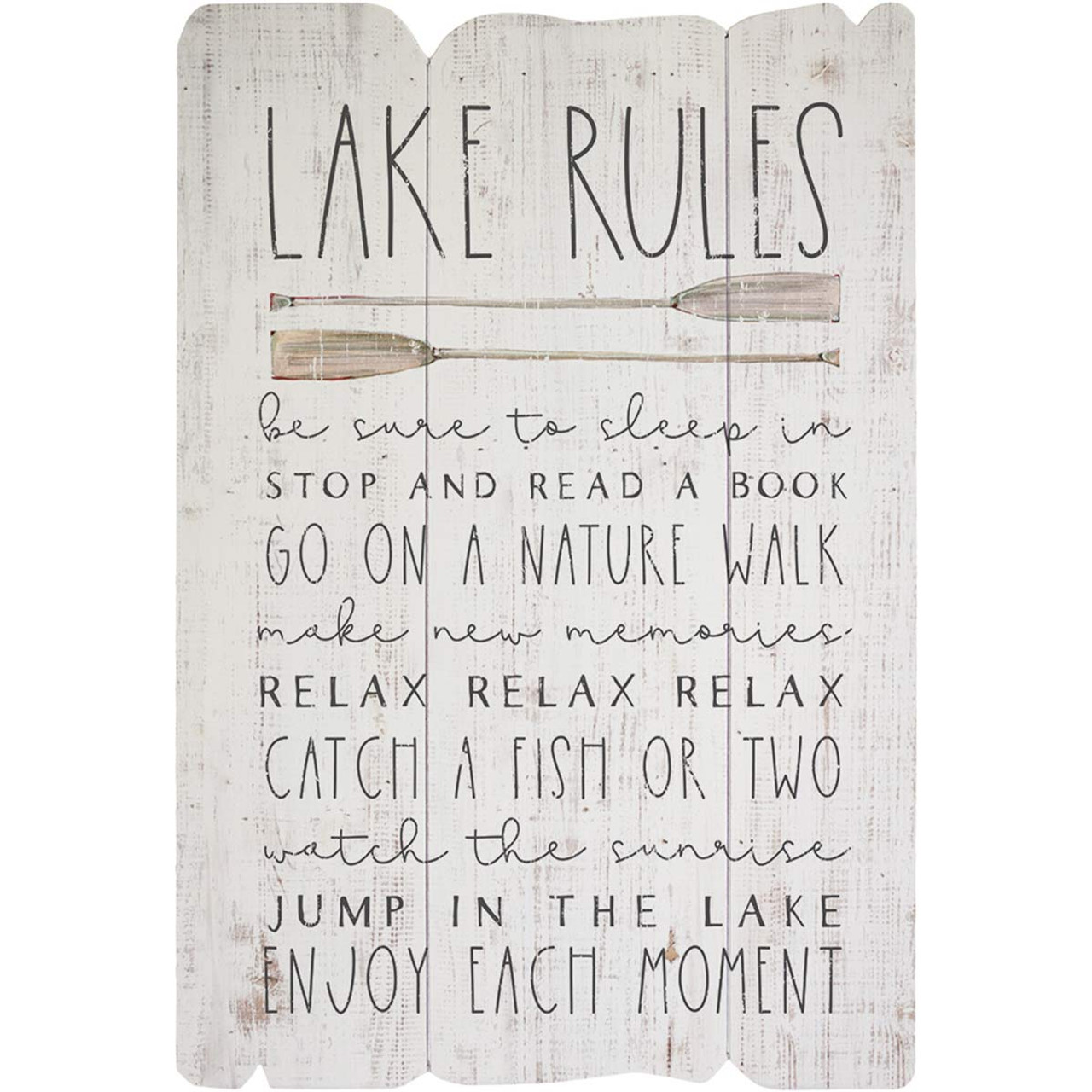 Lake Rules Wall Art Black Forest Decor