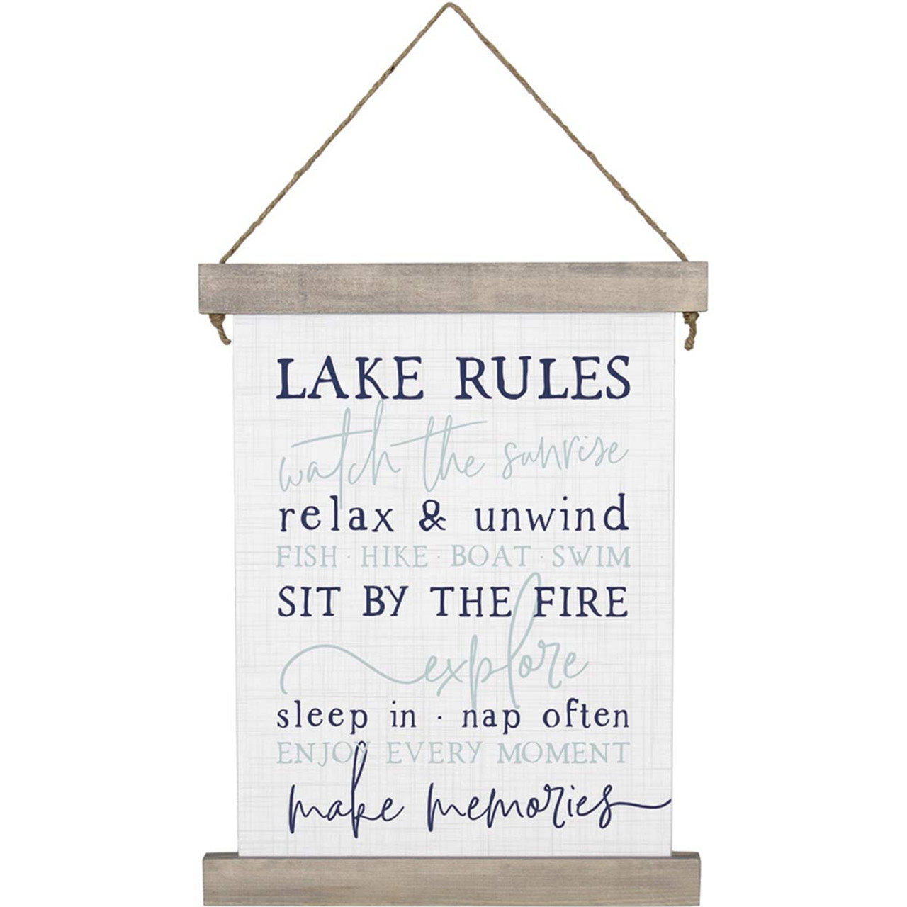 Lake Rules III Wall Art Black Forest Decor